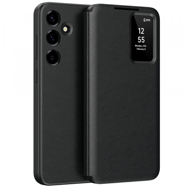 Husa pentru Samsung Galaxy A57 5G, Techsuit, SmartView, Neagra