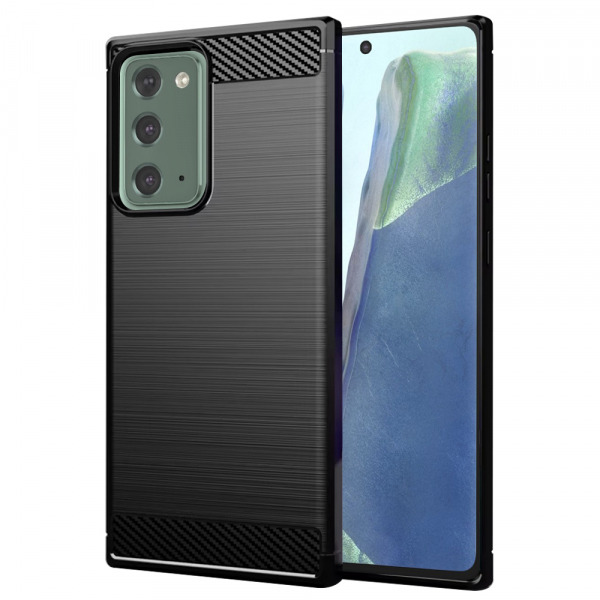 Husa pentru Samsung Galaxy Note 20 5G N981 / Note 20 N980, Techsuit, Carbon, Neagra