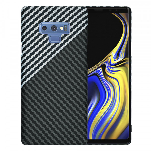 Husa pentru Samsung Galaxy Note 9 N960, Techsuit, Carbonite FiberShell, Neagra Gri
