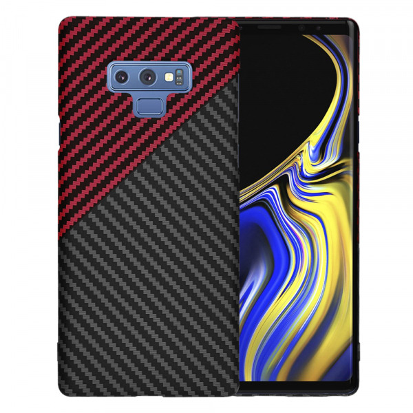Husa pentru Samsung Galaxy Note 9 N960, Techsuit, Carbonite FiberShell, Neagra Rosie