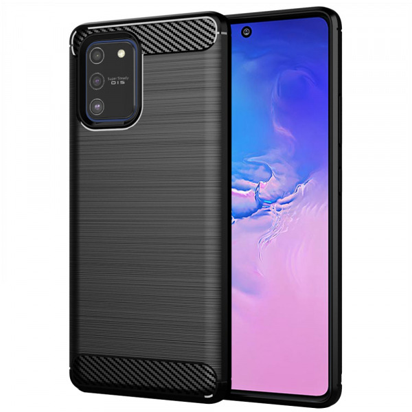Husa pentru Samsung Galaxy S10 Lite G770, Techsuit, Carbon, Neagra
