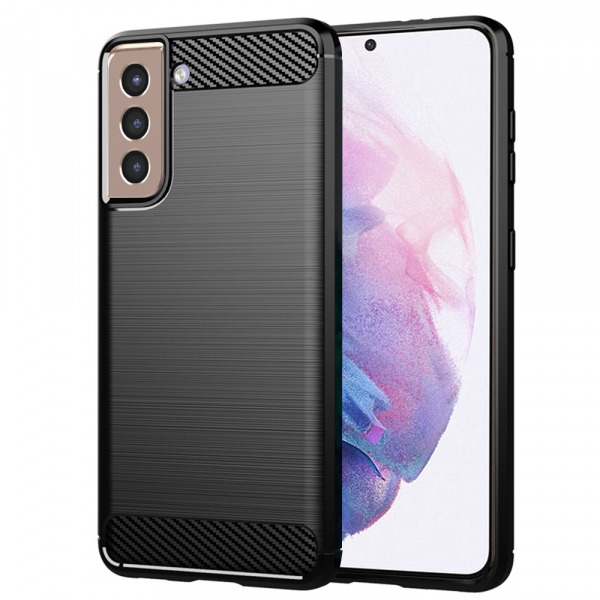 Husa pentru Samsung Galaxy S21+ 5G G996, Techsuit, Carbon, Neagra