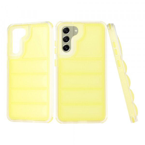 Husa pentru Samsung Galaxy S21 FE 5G G990, Techsuit, Wave Shield, Galbena
