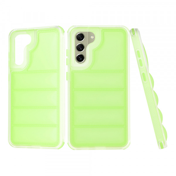 Husa pentru Samsung Galaxy S21 FE 5G G990, Techsuit, Wave Shield, Verde