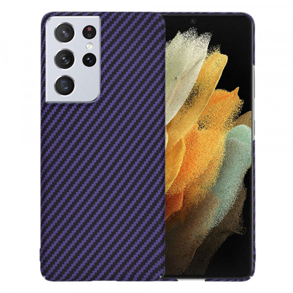 Husa pentru Samsung Galaxy S21 Ultra 5G G998, Techsuit, Carbonite FiberShell, Mov