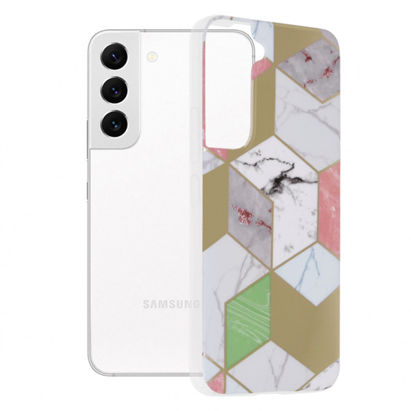 Husa pentru Samsung Galaxy S22 5G S901, Techsuit, Marble, Mov