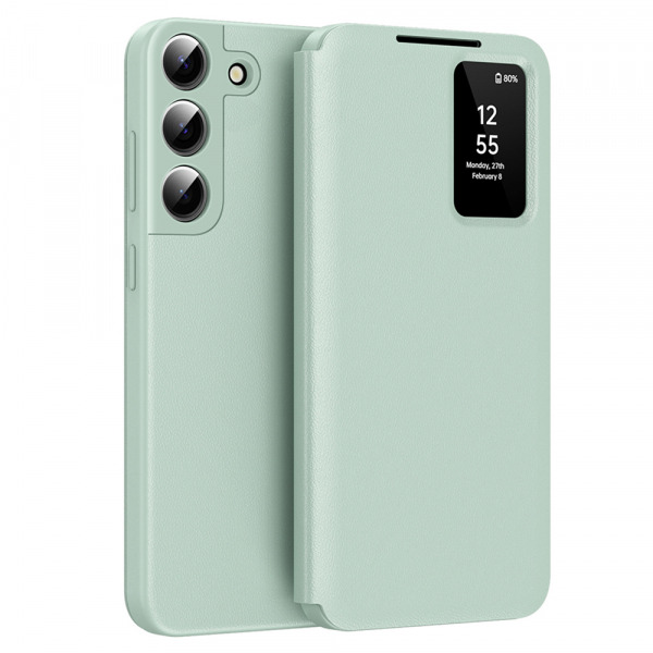 Husa pentru Samsung Galaxy S22 5G S901, Techsuit, SmartView, Verde