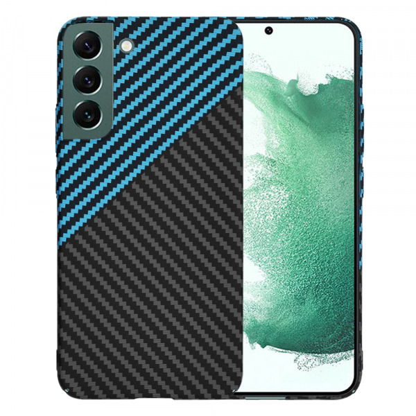 Husa pentru Samsung Galaxy S22+ 5G S906, Techsuit, Carbonite FiberShell, Neagra Bleu