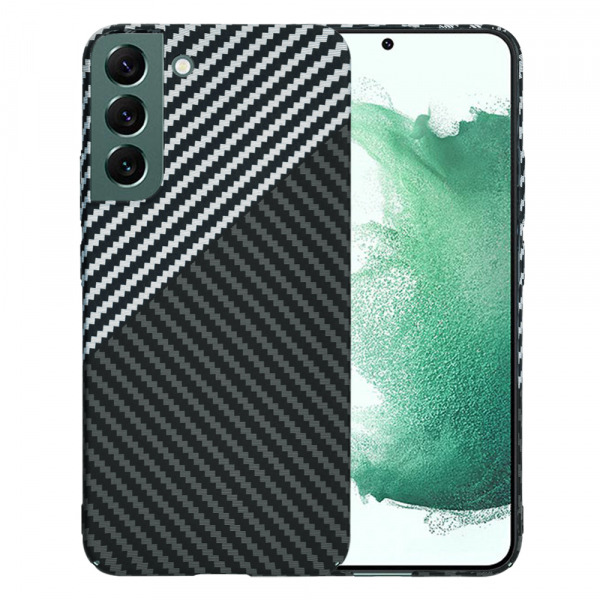 Husa pentru Samsung Galaxy S22+ 5G S906, Techsuit, Carbonite FiberShell, Neagra Gri