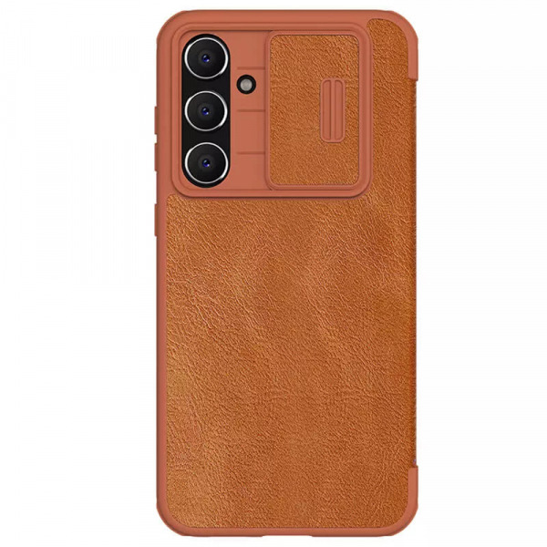 Husa pentru Samsung Galaxy S23 FE S711, Nillkin, Qin Pro, Maro