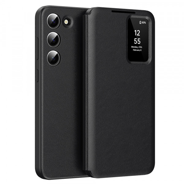 Husa pentru Samsung Galaxy S23+ S916, Techsuit, SmartView, Neagra