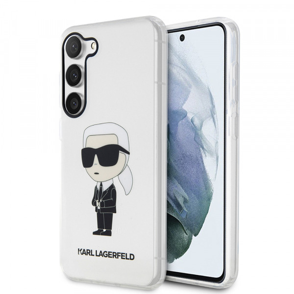 Husa pentru Samsung Galaxy S23+ S916, Karl Lagerfeld, Ikonik Karl, Transparenta