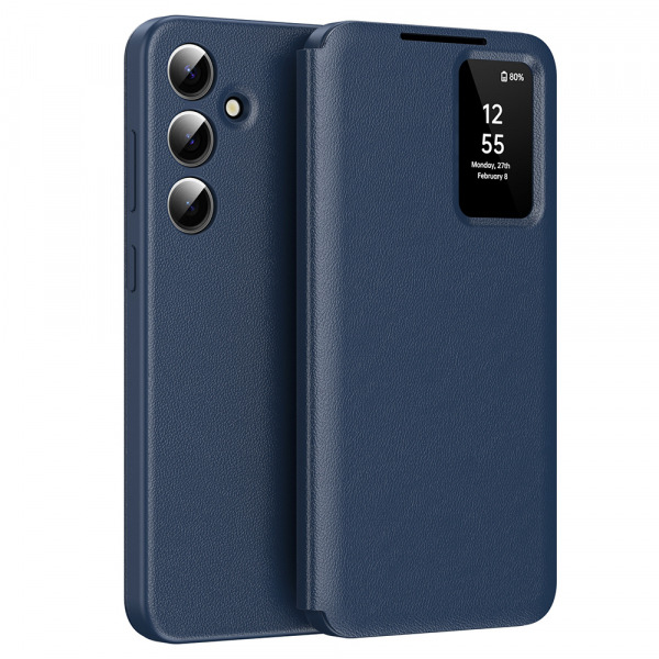Husa pentru Samsung Galaxy S24 FE S721, Techsuit, SmartView, Albastra
