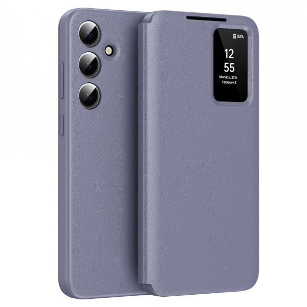 Husa pentru Samsung Galaxy S24 S921, Techsuit, SmartView, Mov