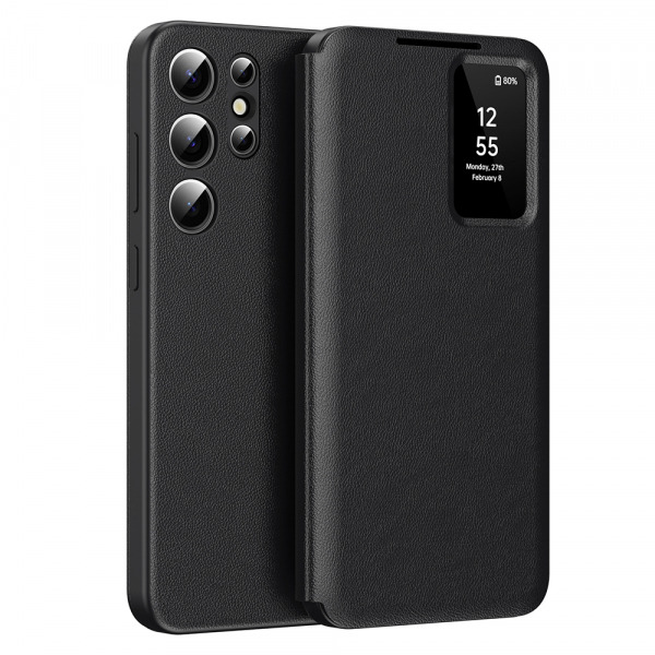 Husa pentru Samsung Galaxy S24 Ultra S928, Techsuit, SmartView, Neagra
