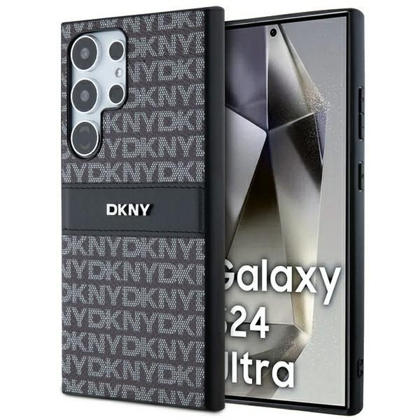 Husa pentru Samsung Galaxy S24 Ultra S928, DKNY, Mono Stripe & Metal Logo, Neagra