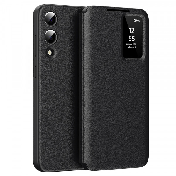 Husa pentru Samsung Galaxy S25 Edge S937, Techsuit, SmartView, Neagra