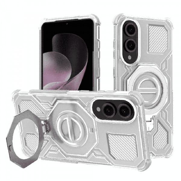 Husa pentru Samsung Galaxy S25 Edge S937, Techsuit, Carbon Shield Pro, Alba