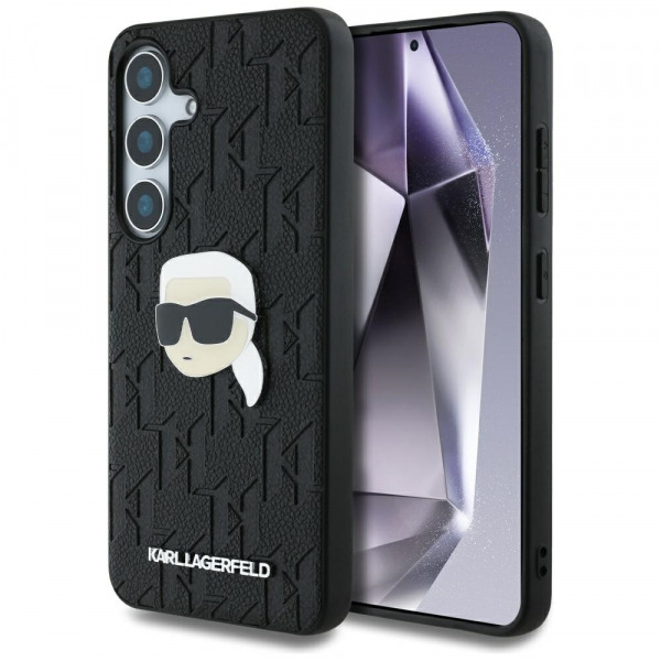 Husa pentru Samsung Galaxy S25 S931, Karl Lagerfeld, Monogram Karl's Head, Neagra