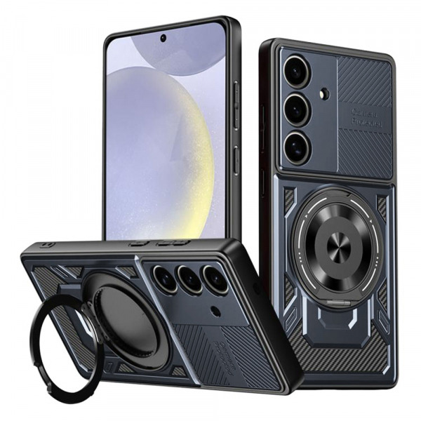 Husa pentru Samsung Galaxy S25 S931 / S24 S921, Techsuit, RuggedCam, Albastra