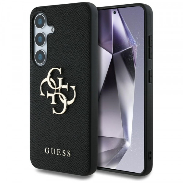 Husa pentru Samsung Galaxy S25+ S936, Guess, 4G Grained Big and Classic Logo, Neagra