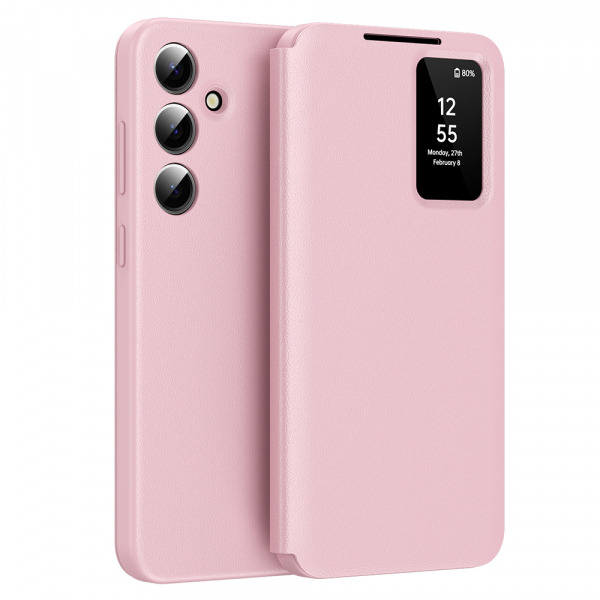 Husa pentru Samsung Galaxy S25+ S936, Techsuit, SmartView, Roz