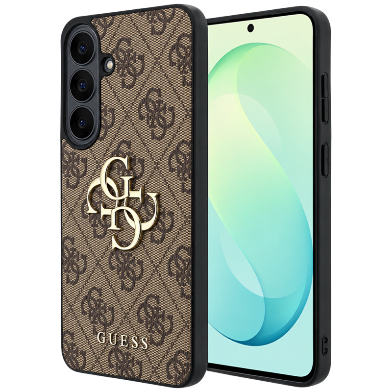 Husa pentru Samsung Galaxy S26 FE S741, Guess, 4G Metal Logo, Maro