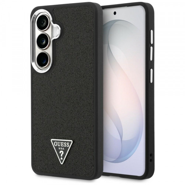 Husa pentru Samsung Galaxy S26 S942, Guess, Fixed Glitter Triangle Logo, Neagra