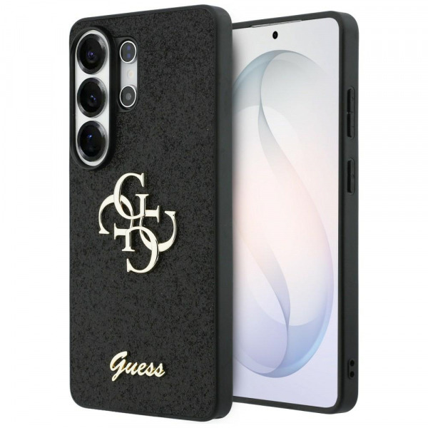 Husa pentru Samsung Galaxy S26 Ultra S948, Guess, Fixed Glitter Big 4G Metal Frame, Neagra