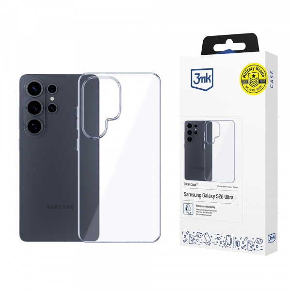 Husa pentru Samsung Galaxy S26 Ultra S948, 3MK, Clear, Transparenta
