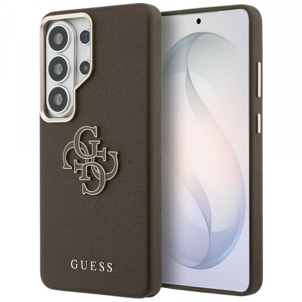 Husa pentru Samsung Galaxy S26 Ultra S948, Guess, 4G Grained Big and Classic Logo, Maro