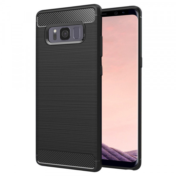 Husa pentru Samsung Galaxy S8+ G955, Techsuit, Carbon, Neagra