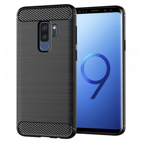 Husa pentru Samsung Galaxy S9+ G965, Techsuit, Carbon, Neagra