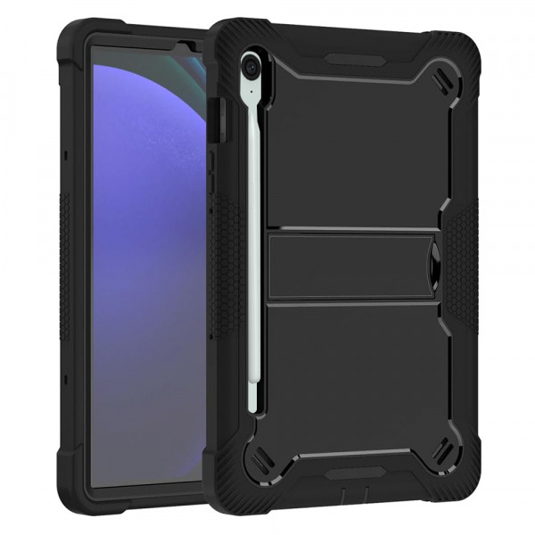 Husa pentru Samsung Galaxy Tab S10 FE / Tab S9 FE, Techsuit, Rugged TabShell, Neagra