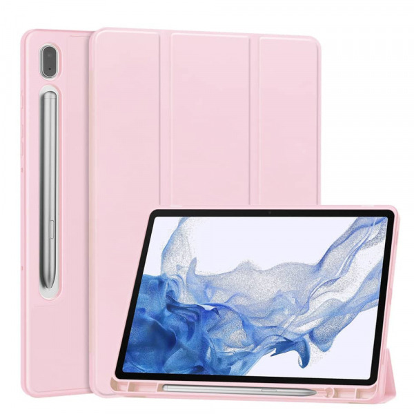 Husa pentru Samsung Galaxy Tab S10 FE+, Techsuit, Flex Trifold, Roz