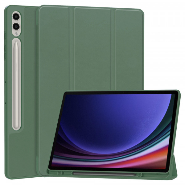 Husa pentru Samsung Galaxy Tab S10+ / Tab S9 FE+ / Tab S9+, Techsuit, Flex Trifold, Verde