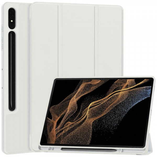Husa pentru Samsung Galaxy Tab S8 Ultra, Techsuit, Flex Trifold, Gri