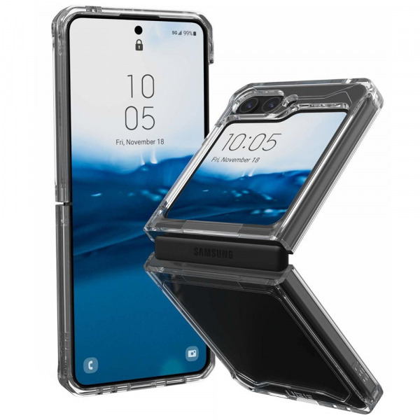 Husa pentru Samsung Galaxy Z Flip5 F731, Urban Armor Gear, Plyo, Transparenta