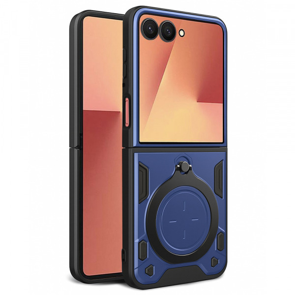 Husa pentru Samsung Galaxy Z Flip7 F766, Techsuit, CamGuard Pro, Albastra