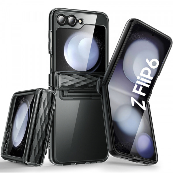 Husa pentru Samsung Galaxy Z Flip7 FE F761 / Z Flip6 F741, i-Blason, Cosmo, Neagra Satinata