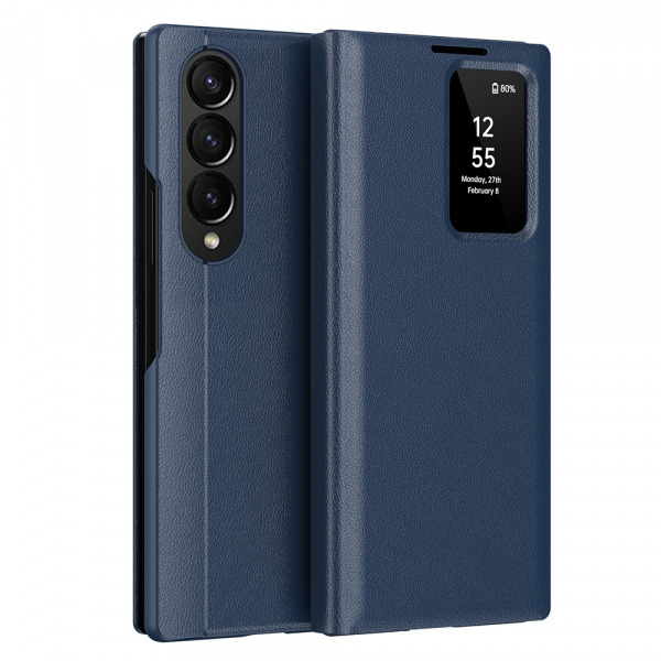 Husa pentru Samsung Galaxy Z Fold3 5G F926, Techsuit, SmartView, Albastra