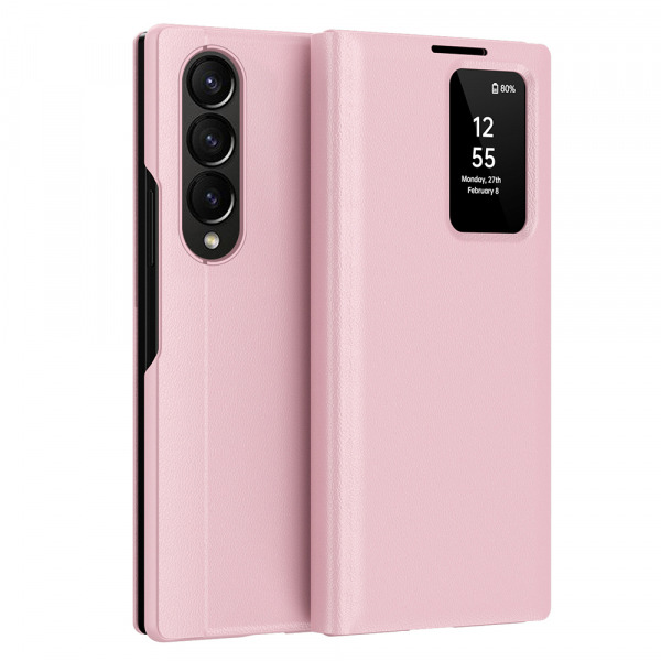 Husa pentru Samsung Galaxy Z Fold4 F936, Techsuit, SmartView, Roz