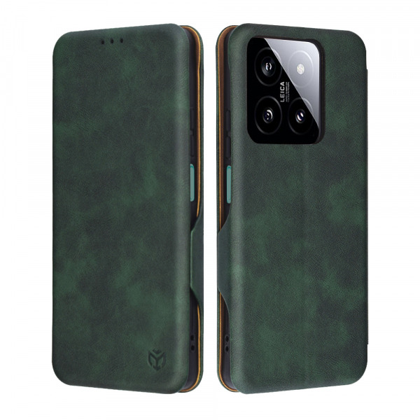 Husa pentru Xiaomi 14, Techsuit, Safe Wallet Plus, Verde