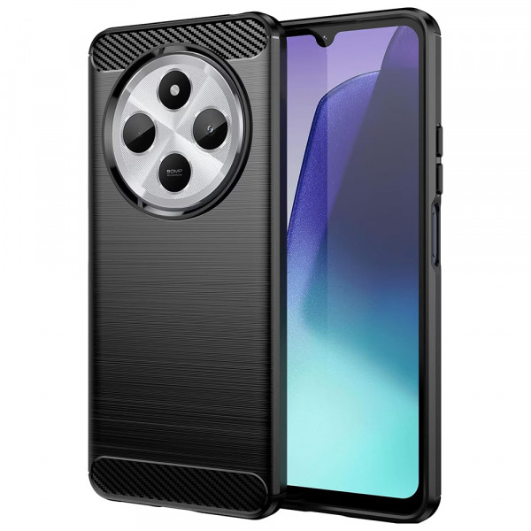 Husa pentru Xiaomi Poco C75 / Redmi 14C, Techsuit, Carbon, Neagra