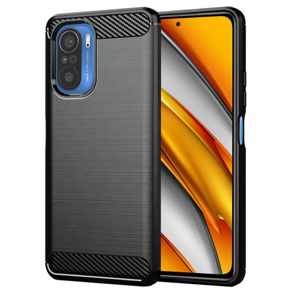 Husa pentru Xiaomi Poco F3 / Mi 11i, Techsuit, Carbon, Neagra