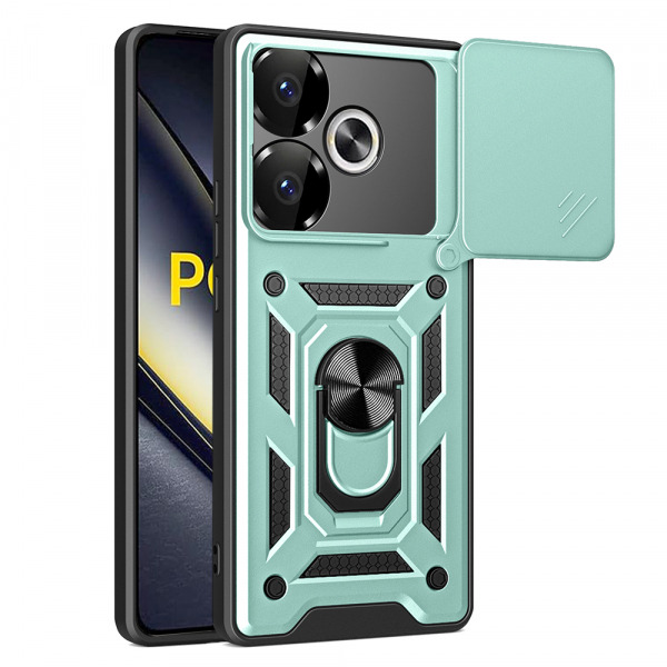 Husa pentru Xiaomi Poco F6, Techsuit, CamShield, Verde