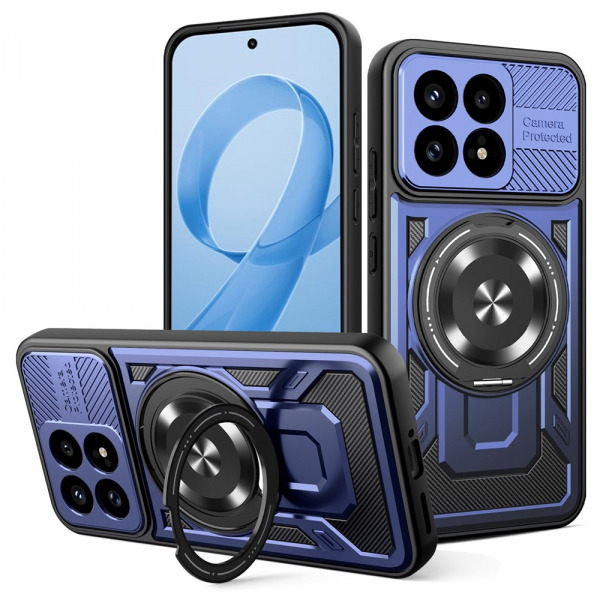 Husa pentru Xiaomi Poco F8 Pro, Techsuit, RuggedCam, Albastra