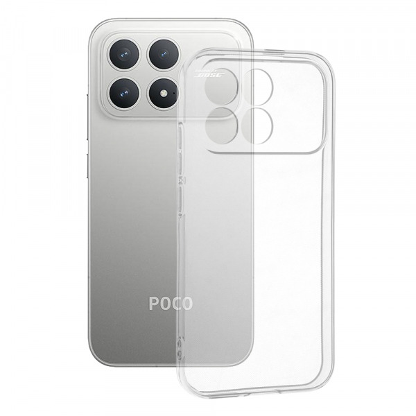 Husa pentru Xiaomi Poco F8 Pro, Techsuit, Clear, Transparenta