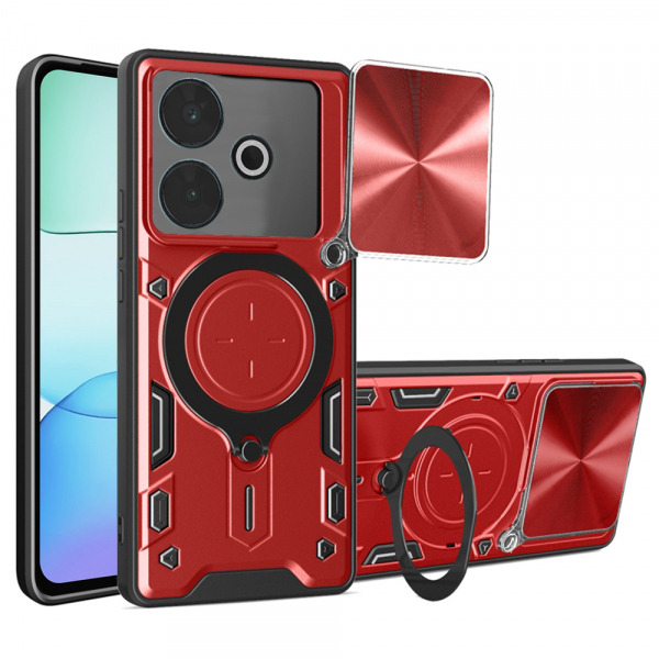 Husa pentru Xiaomi Poco M6 4G / Redmi 13, Techsuit, CamGuard Pro, Rosie