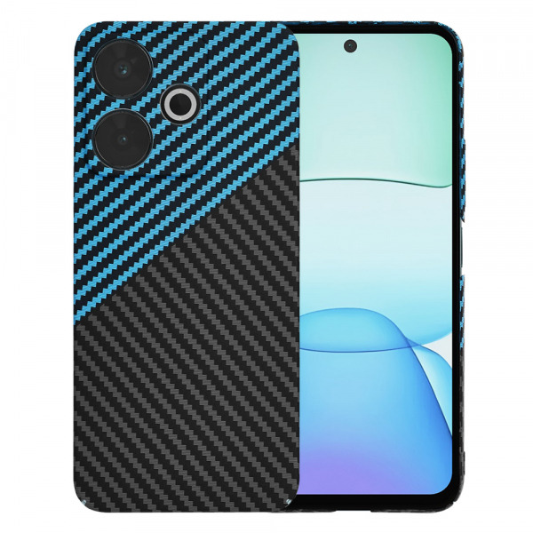 Husa pentru Xiaomi Poco M6 4G / Redmi 13, Techsuit, Carbonite FiberShell, Neagra Bleu